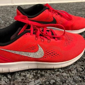 Nike tennis shoes with Swarovski crystal embellishment